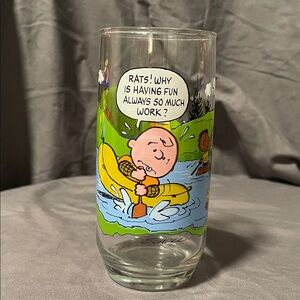 Vintage 1950-1968 Peanuts Comic Charlie Brown Camp Snoopy Glass